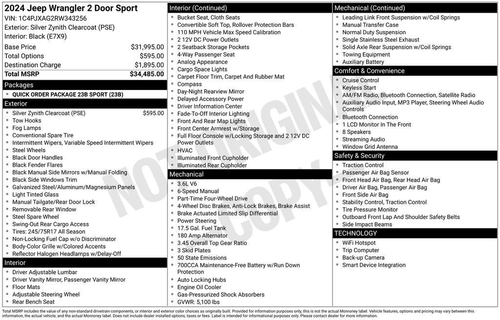 2024 Jeep Wrangler Sport