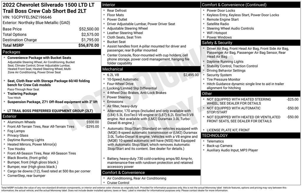 2022 Chevrolet Silverado 1500 LTD LT Trail Boss