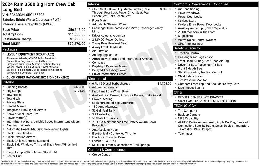 2024 RAM 3500 Big Horn