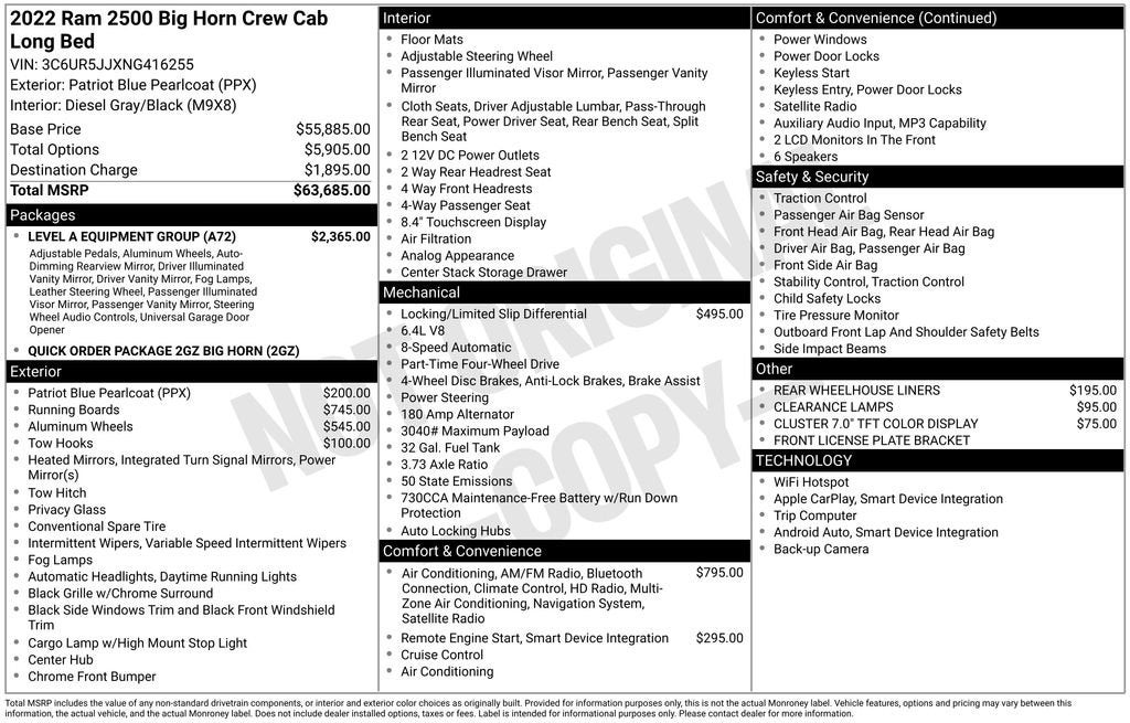 2022 RAM 2500 Big Horn