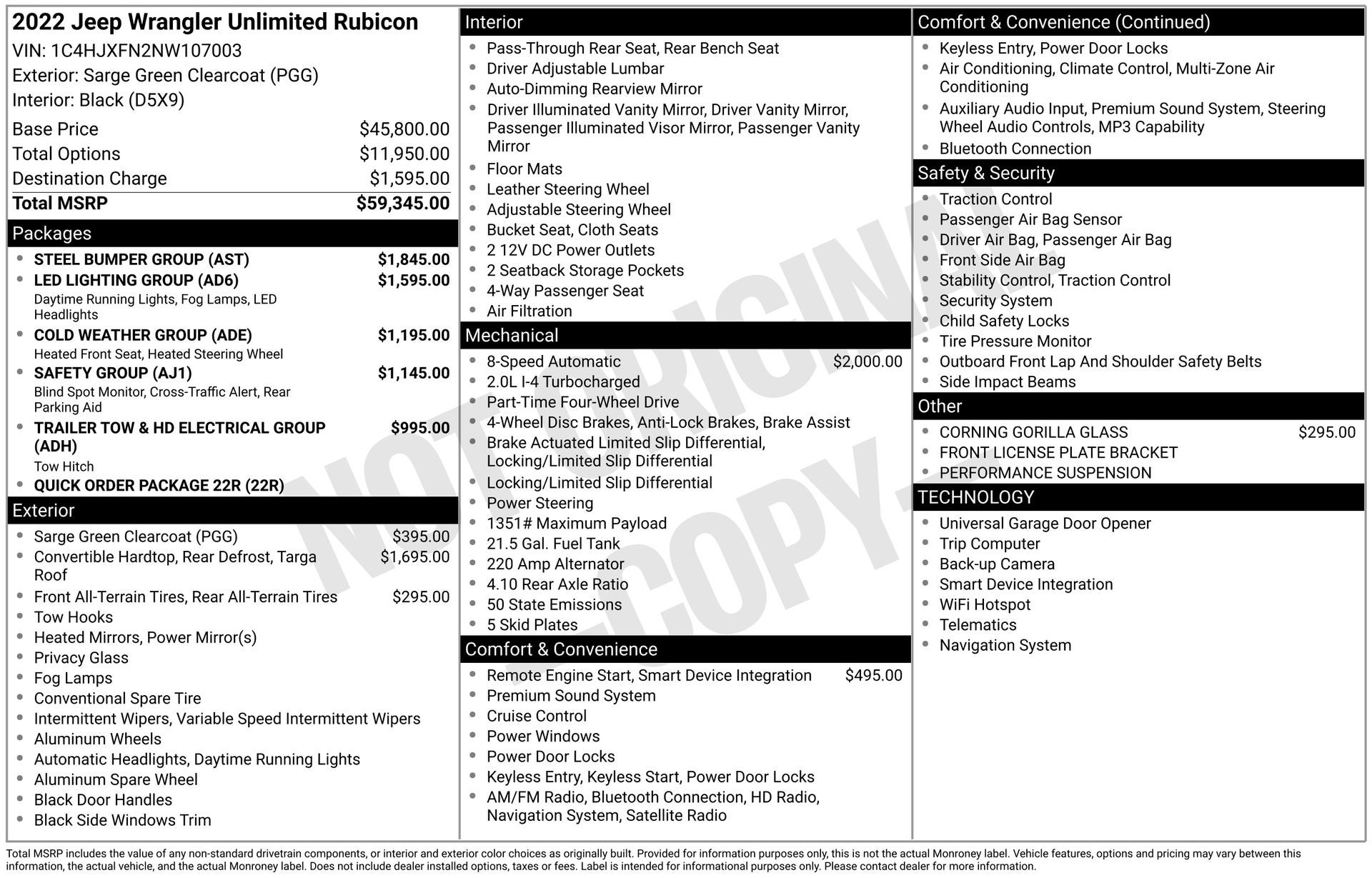 2022 Jeep Wrangler Unlimited Rubicon 4x4