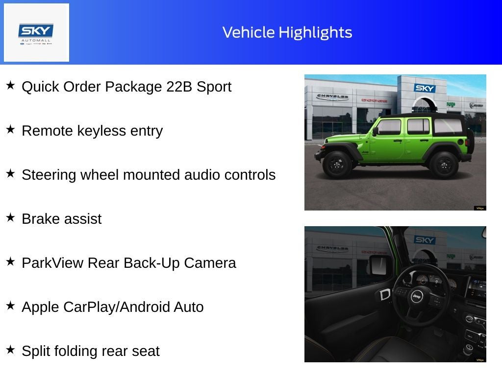 2025 Jeep Wrangler WRANGLER 4-DOOR SPORT