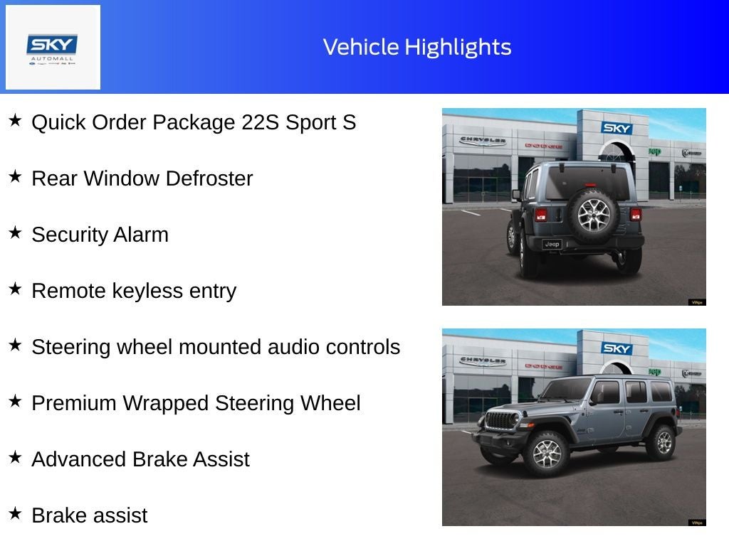 2025 Jeep Wrangler WRANGLER 4-DOOR SPORT S