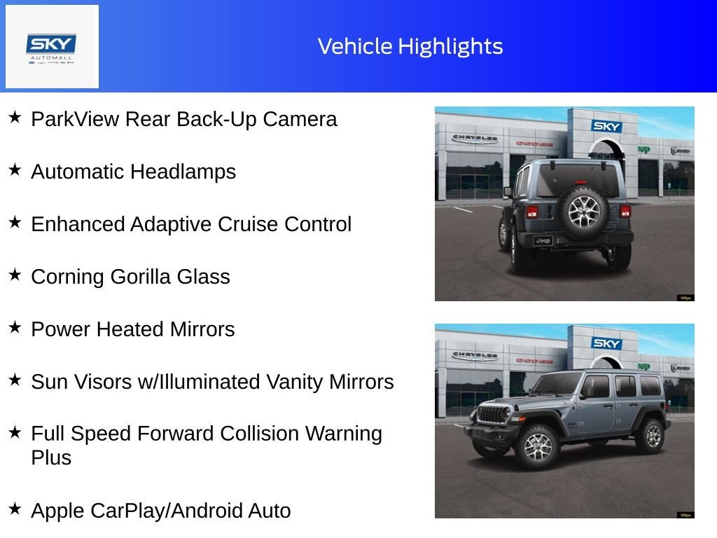 2025 Jeep Wrangler WRANGLER 4-DOOR SPORT S