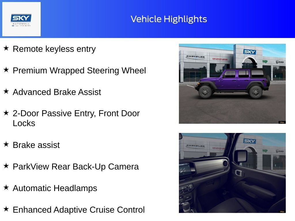 2026 Jeep Wrangler WRANGLER 4-DOOR SPORT S