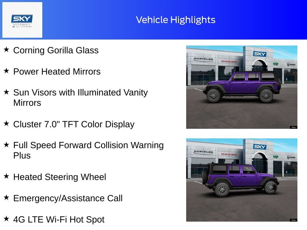 2026 Jeep Wrangler WRANGLER 4-DOOR SPORT S