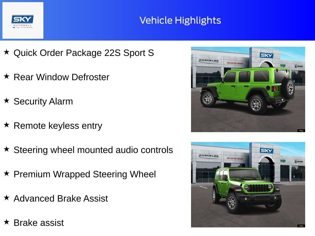 2025 Jeep Wrangler WRANGLER 4-DOOR SPORT S