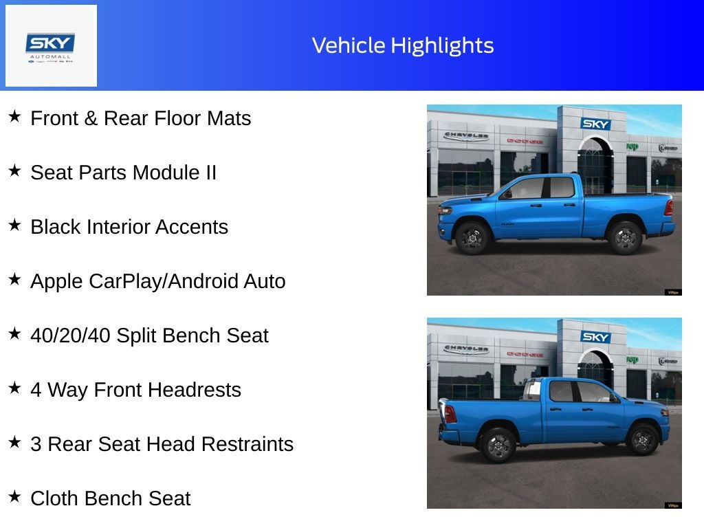 2025 RAM Ram 1500 RAM 1500 TRADESMAN QUAD CAB 4X4 6'4' BOX