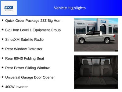 2026 RAM Ram 1500 RAM 1500 BIG HORN CREW CAB 4X4 5'7' BOX