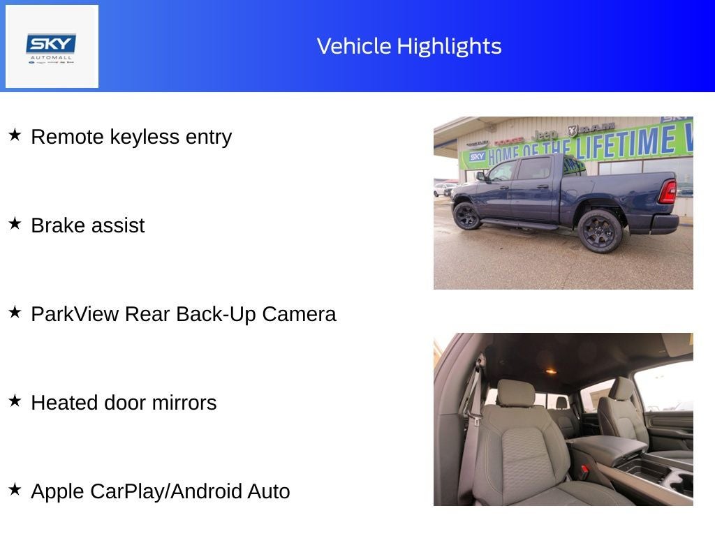 2025 RAM 1500 Tradesman Crew Cab 4x4 5'7' Box