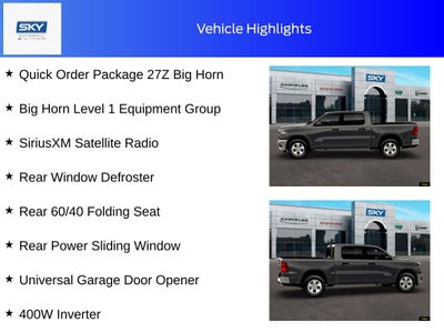 2026 RAM 1500 RAM 1500 BIG HORN CREW CAB 4X4 5'7' BOX