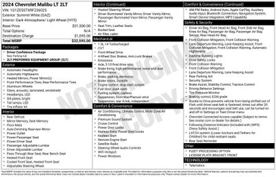 2024 Chevrolet Malibu FWD 2LT