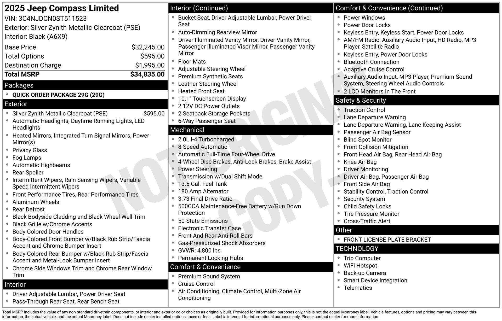 2025 Jeep Compass Limited 4x4