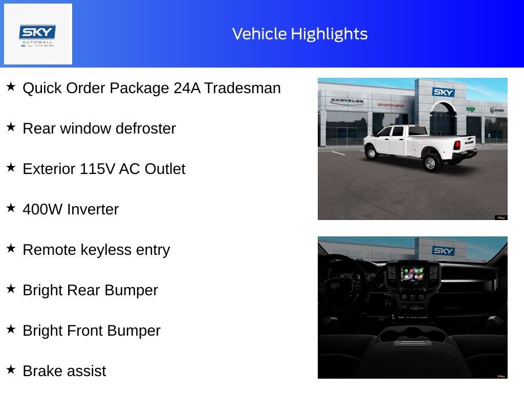 2026 RAM Ram 3500 RAM 3500 TRADESMAN CREW CAB 4X4 8' BOX