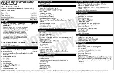 2026 RAM Ram 2500 RAM 2500 POWER WAGON CREW CAB 4X4 6'4' BOX
