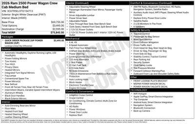 2026 RAM Ram 2500 RAM 2500 POWER WAGON CREW CAB 4X4 6'4' BOX
