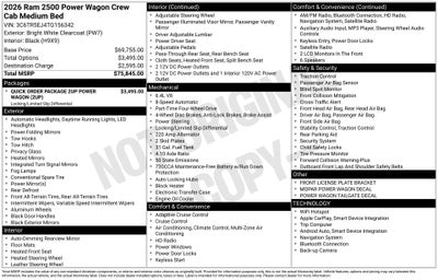 2026 RAM Ram 2500 RAM 2500 POWER WAGON CREW CAB 4X4 6'4' BOX