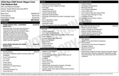 2026 RAM Ram 2500 RAM 2500 POWER WAGON CREW CAB 4X4 6'4' BOX
