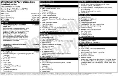 2025 RAM Ram 2500 RAM 2500 POWER WAGON CREW CAB 4X4 6'4' BOX