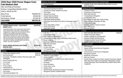 2026 RAM Ram 2500 RAM 2500 POWER WAGON CREW CAB 4X4 6'4' BOX