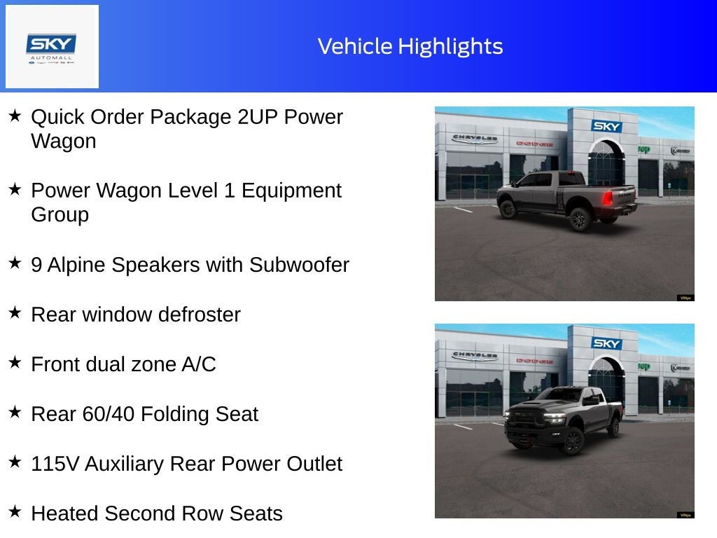 2026 RAM Ram 2500 RAM 2500 POWER WAGON CREW CAB 4X4 6'4' BOX