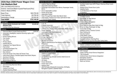 2026 RAM Ram 2500 RAM 2500 POWER WAGON CREW CAB 4X4 6'4' BOX
