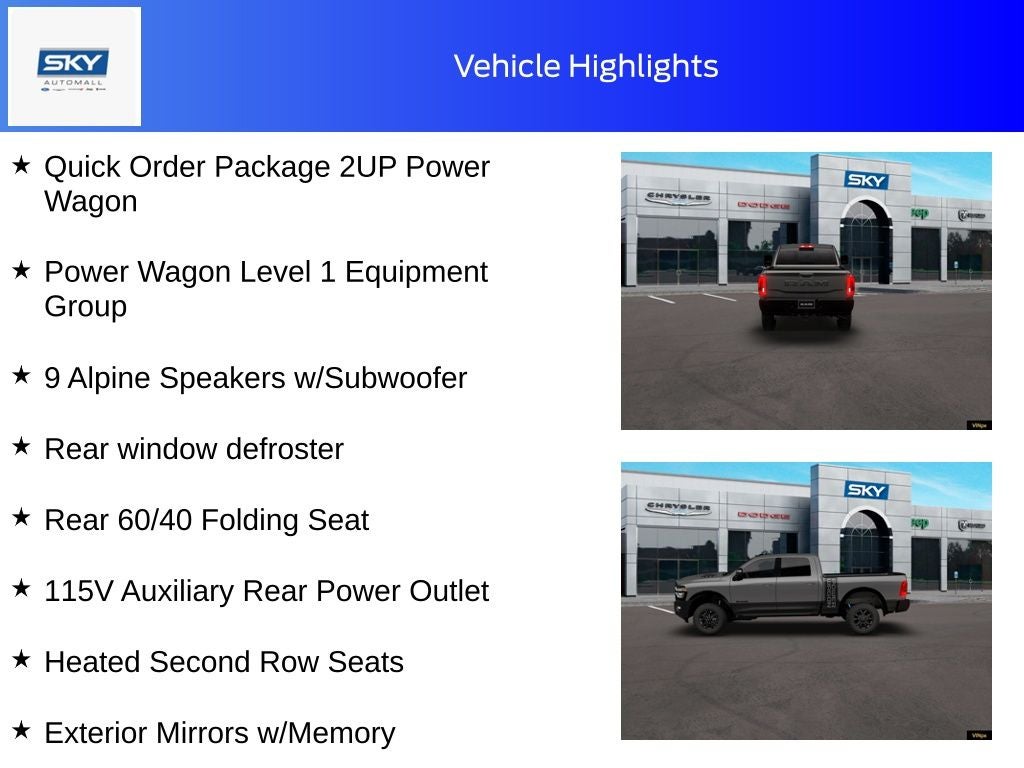 2026 RAM Ram 2500 RAM 2500 POWER WAGON CREW CAB 4X4 6'4' BOX