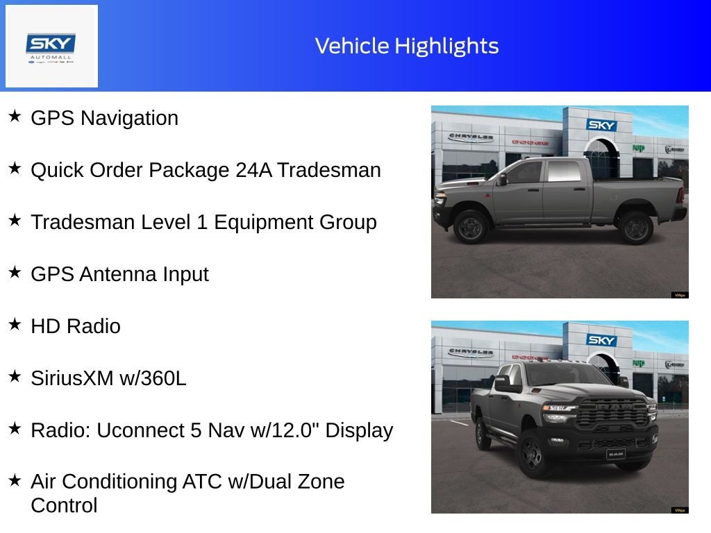 2025 RAM Ram 2500 RAM 2500 TRADESMAN CREW CAB 4X4 6'4' BOX