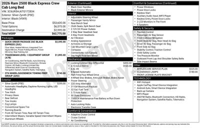 2026 RAM Ram 2500 RAM 2500 BLACK EXPRESS CREW CAB 4X4 8' BOX