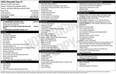 2025 Chevrolet Trax FWD LT