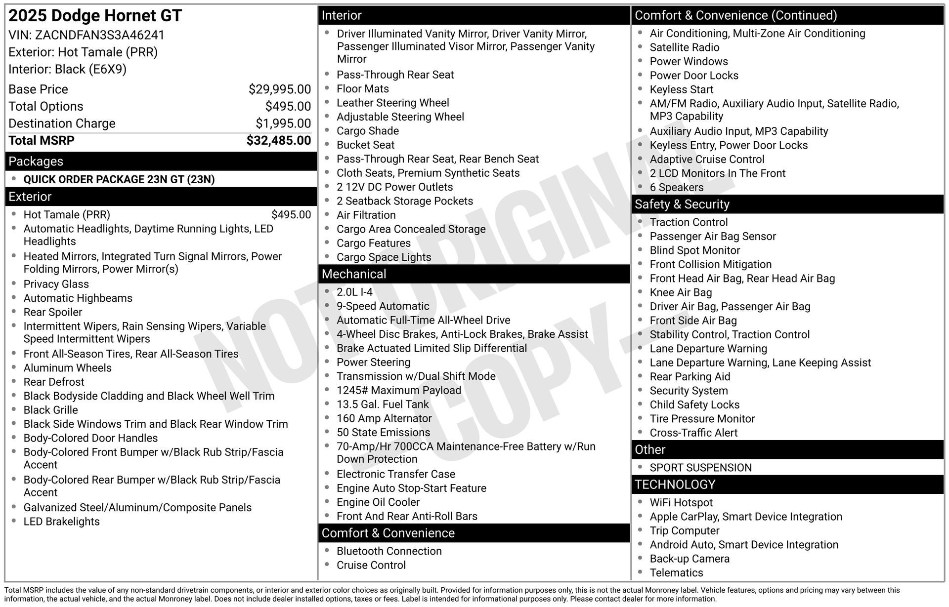 2025 Dodge Hornet GT