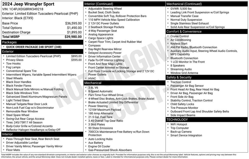 2024 Jeep Wrangler Sport
