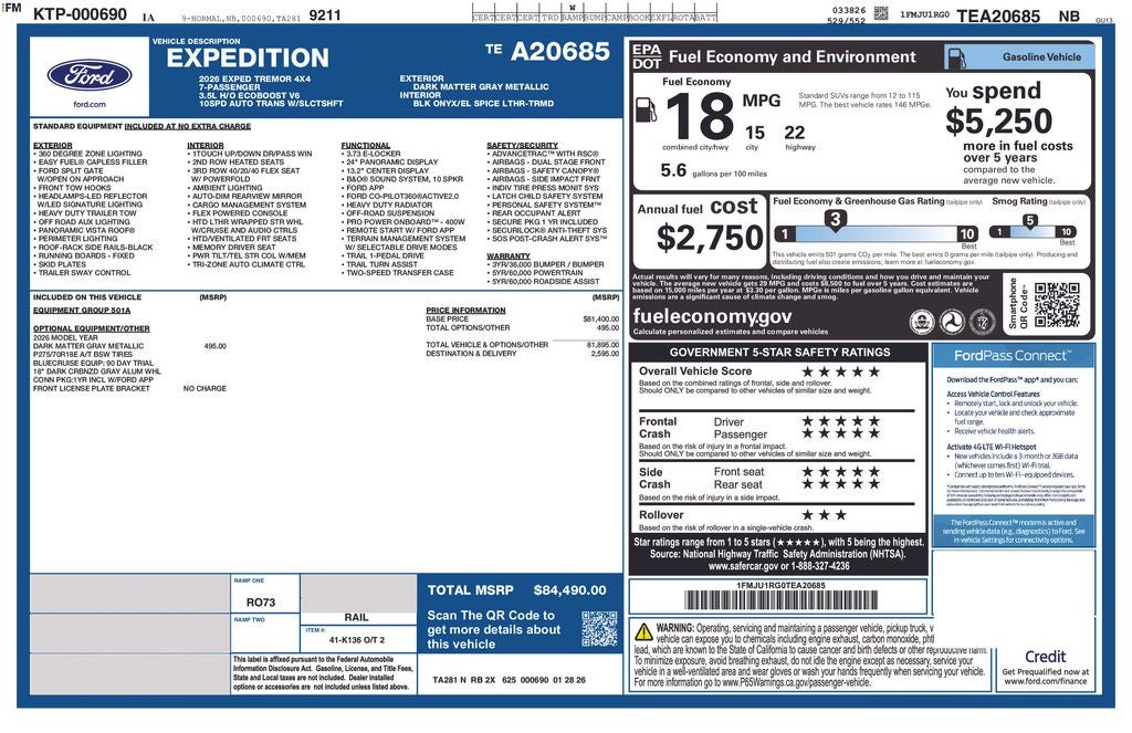 2026 Ford Expedition Tremor