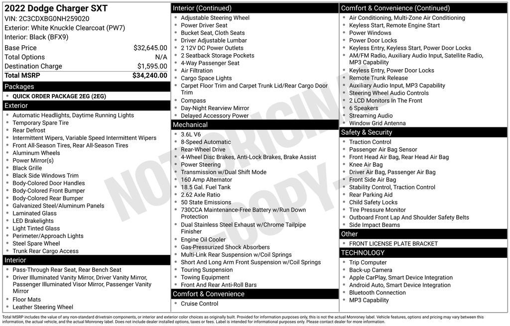 2022 Dodge Charger SXT