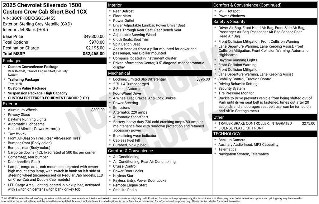 2025 Chevrolet Silverado 1500 Custom