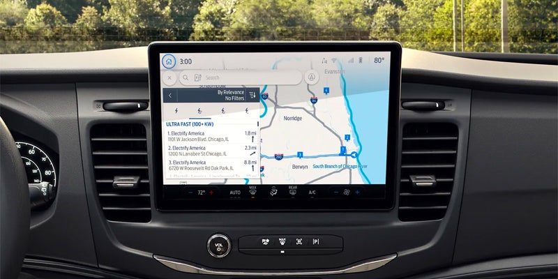 ford e-transit van infotainment screen