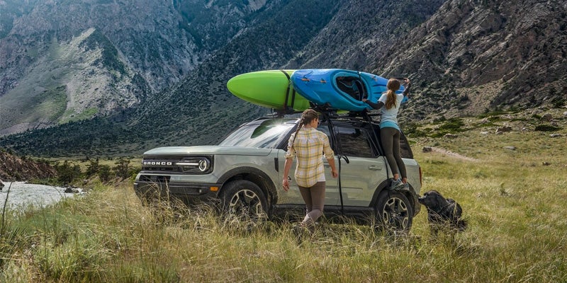 ford bronco sport with a kayak