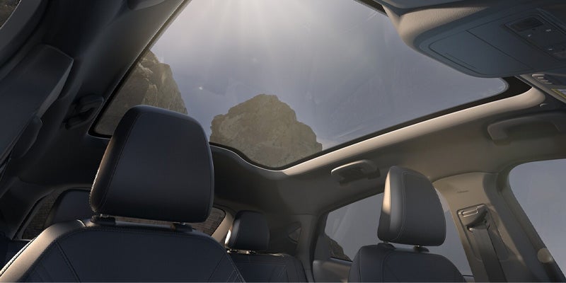 interior of the ford mustang mach-e with skylight
