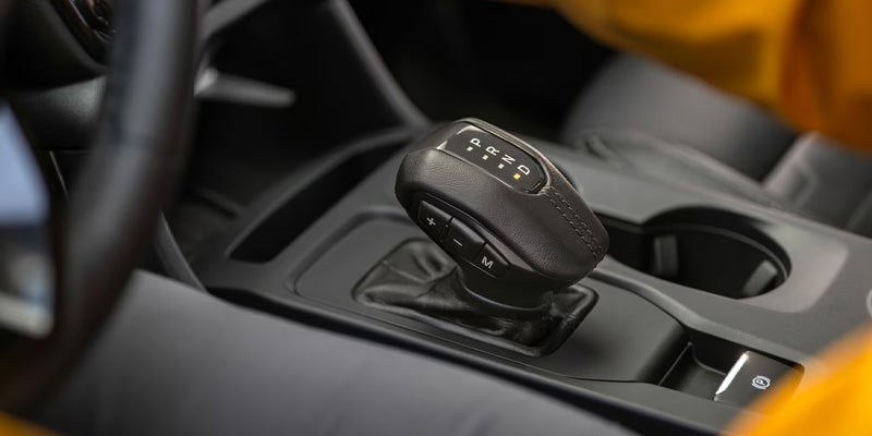close-up of the ford ranger's gear shifter