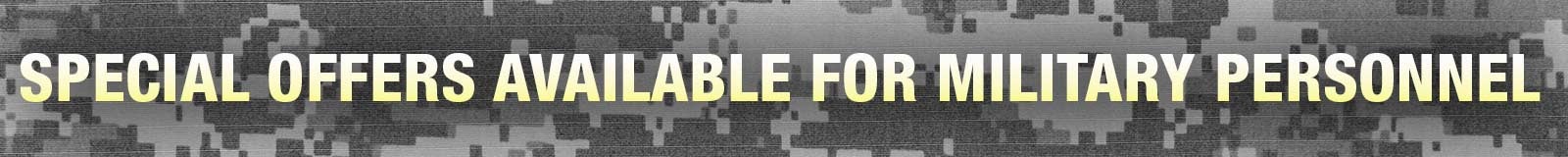 special offers available for military personnel banner